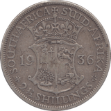 1936 SILVER 2 1/2 SHILLINGS SOUTH AFRICA - SILVER WORLD COINS - Cambridgeshire Coins