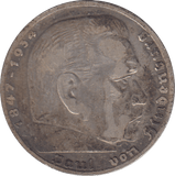1936 SILVER GERMANY 5 MARK - SILVER WORLD COINS - Cambridgeshire Coins