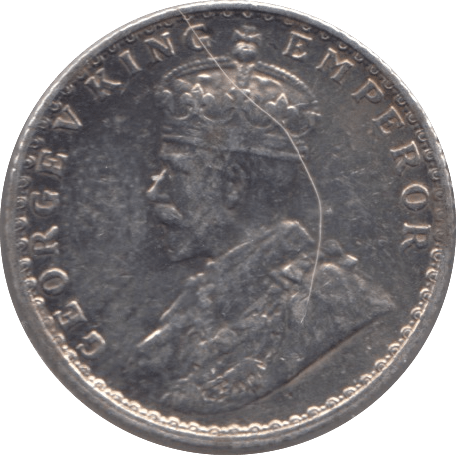 1936 SILVER INDIA 1/4 RUPEE - SILVER WORLD COINS - Cambridgeshire Coins