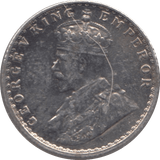 1936 SILVER INDIA 1/4 RUPEE - SILVER WORLD COINS - Cambridgeshire Coins