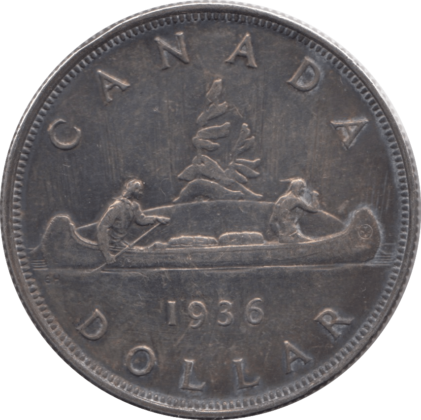 1936 SILVER ONE DOLLAR CANADA - SILVER WORLD COINS - Cambridgeshire Coins