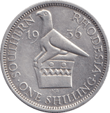 1936 SILVER SHILLING SOUTHERN RHODESIA - SILVER WORLD COINS - Cambridgeshire Coins