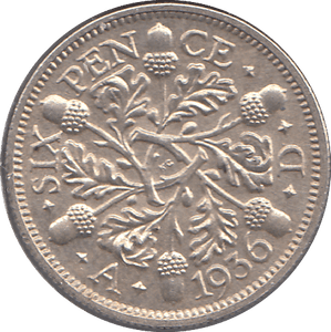 1936 SIXPENCE ( EF ) 4 - SIXPENCE - Cambridgeshire Coins