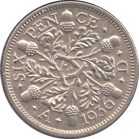 1936 SIXPENCE ( EF ) 4 - SIXPENCE - Cambridgeshire Coins