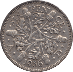 1936 SIXPENCE ( EF ) - Sixpence - Cambridgeshire Coins