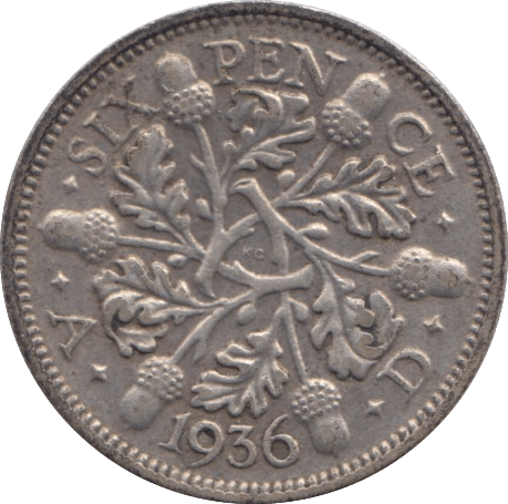 1936 SIXPENCE ( EF ) - Sixpence - Cambridgeshire Coins