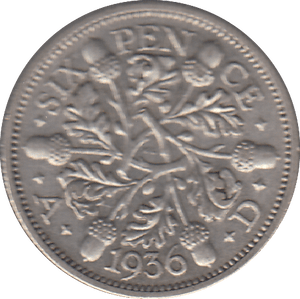 1936 SIXPENCE ( EF ) - SIXPENCE - Cambridgeshire Coins