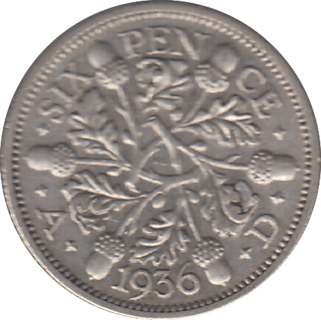 1936 SIXPENCE ( EF ) - SIXPENCE - Cambridgeshire Coins