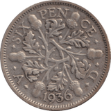 1936 SIXPENCE ( FINE ) - SIXPENCE - Cambridgeshire Coins