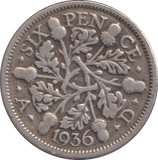 1936 SIXPENCE ( FINE ) - SIXPENCE - Cambridgeshire Coins