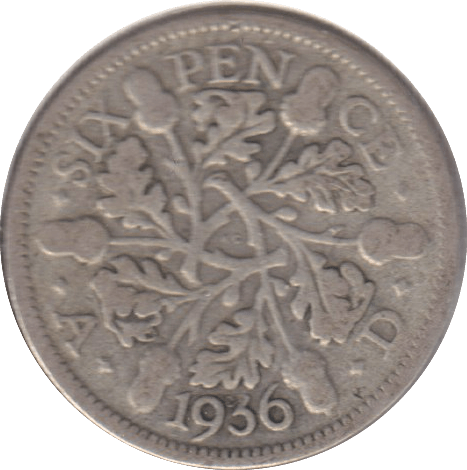 1936 SIXPENCE (FINE) - SIXPENCE - Cambridgeshire Coins