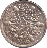 1936 SIXPENCE ( UNC ) - SIXPENCE - Cambridgeshire Coins