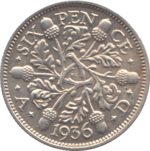 1936 SIXPENCE ( UNC ) - Sixpence - Cambridgeshire Coins