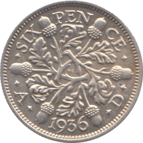 1936 SIXPENCE ( UNC ) - Sixpence - Cambridgeshire Coins