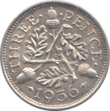 1936 THREEPENCE ( AUNC ) - THREEPENCE - Cambridgeshire Coins