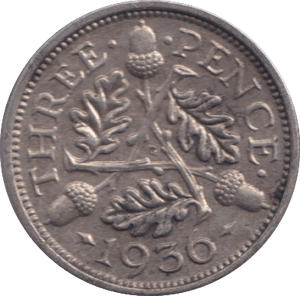 1936 THREEPENCE ( UNC ) - THREEPENCE - Cambridgeshire Coins