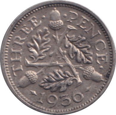 1936 THREEPENCE ( UNC ) - THREEPENCE - Cambridgeshire Coins