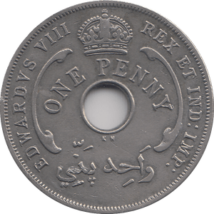 1936 WEST AFRICA ONE PENNY - WORLD COINS - Cambridgeshire Coins