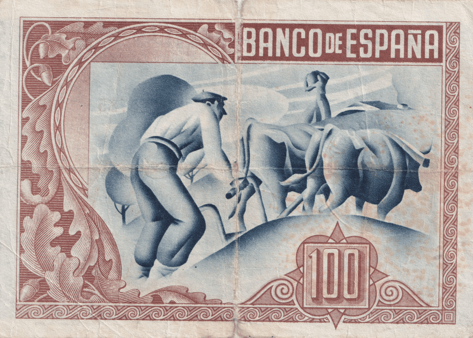 1937 100 PESTAS BANKNOTE SPAIN BILBAO REF-1644 - WORLD BANKNOTES - Cambridgeshire Coins