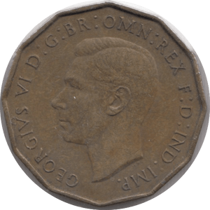 1937 BRASS THREEPENCE ( AUNC ) 3 - THREEPENCE - Cambridgeshire Coins