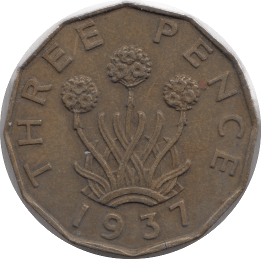 1937 BRASS THREEPENCE ( AUNC ) 3 - THREEPENCE - Cambridgeshire Coins