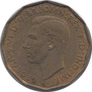 1937 BRASS THREEPENCE ( AUNC ) 4 - THREEPENCE - Cambridgeshire Coins