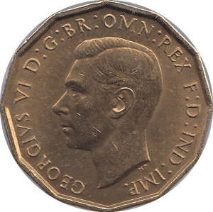 1937 BRASS THREEPENCE ( PROOF ) - THREEPENCE - Cambridgeshire Coins
