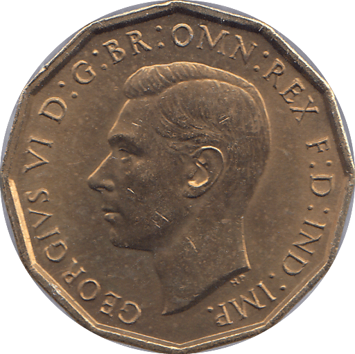 1937 BRASS THREEPENCE ( PROOF ) - THREEPENCE - Cambridgeshire Coins