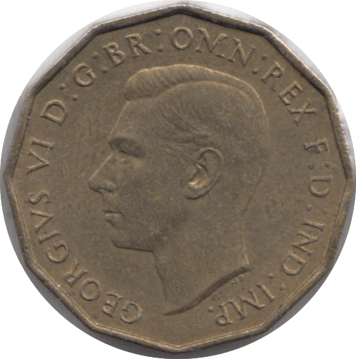 1937 BRASS THREEPENCE ( UNC ) 2 - THREEPENCE - Cambridgeshire Coins