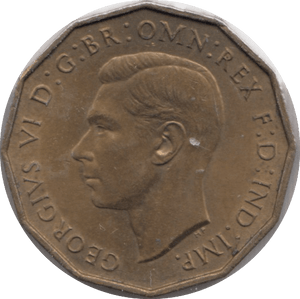 1937 BRASS THREEPENCE ( UNC ) 5 - THREEPENCE - Cambridgeshire Coins