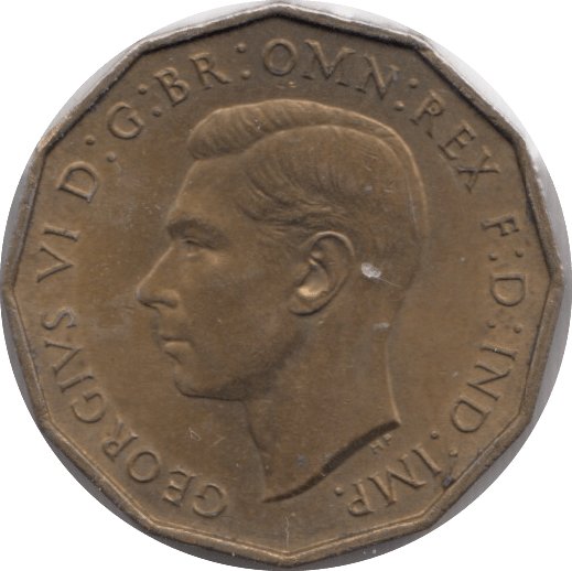 1937 BRASS THREEPENCE ( UNC ) 5 - THREEPENCE - Cambridgeshire Coins