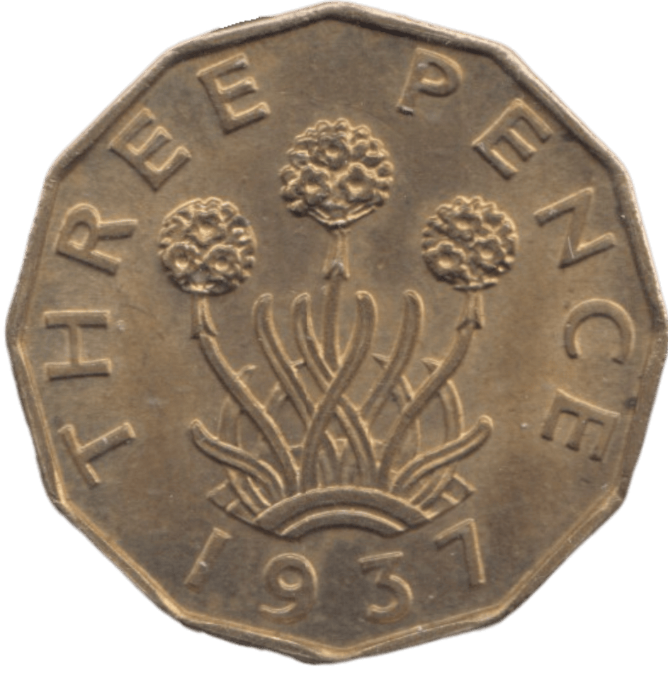 1937 BRASS THREEPENCE ( UNC ) - THREEPENCE - Cambridgeshire Coins