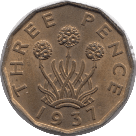 1937 BRASS THREEPENCE ( UNC ) - THREEPENCE - Cambridgeshire Coins