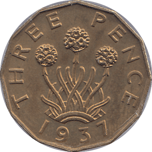 1937 BRASS THREEPENCE ( UNC ) - THREEPENCE - Cambridgeshire Coins
