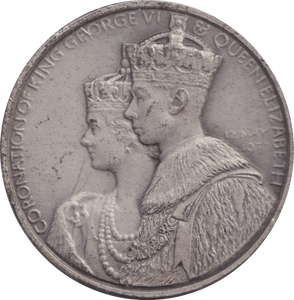 1937 CORONATION OF GEORGE VI AND ELIZABETH MEDALLION - MEDALS & MEDALLIONS - Cambridgeshire Coins