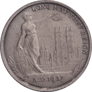 1937 CORONATION OF GEORGE VI AND ELIZABETH MEDALLION - MEDALS & MEDALLIONS - Cambridgeshire Coins