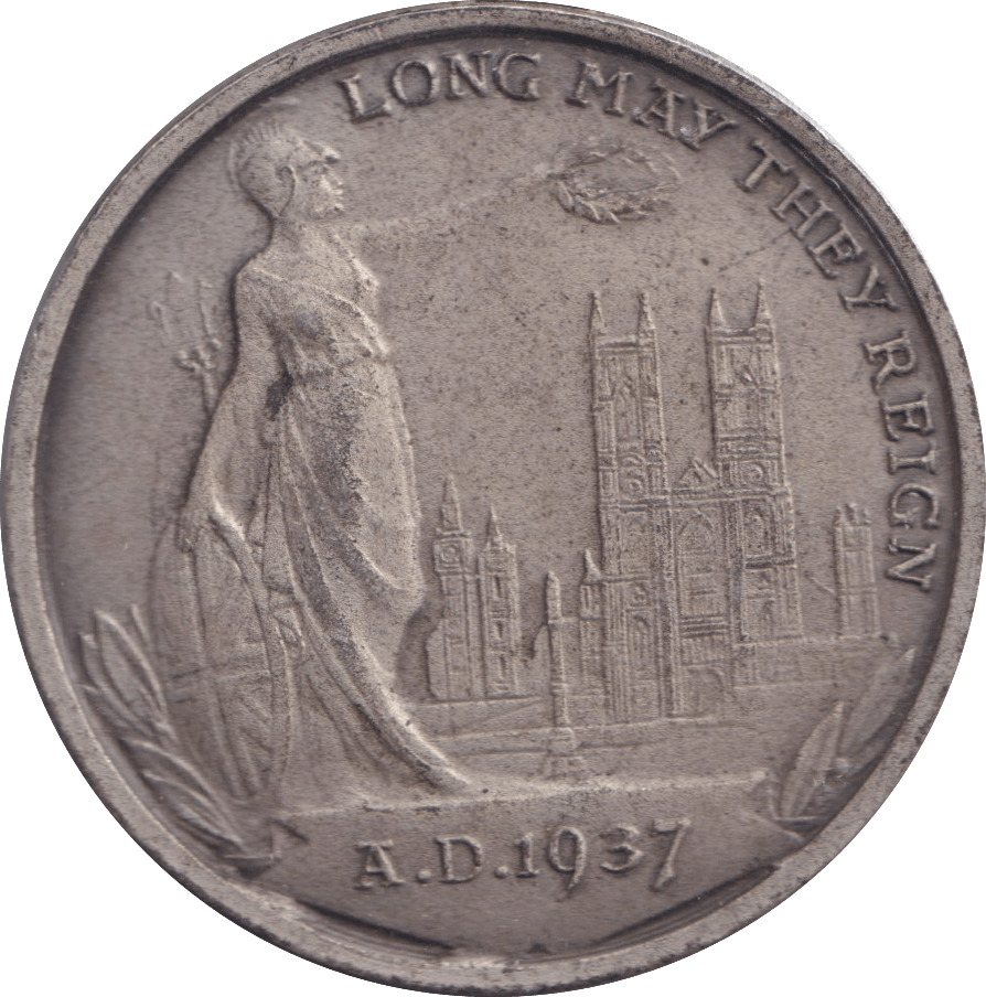 1937 CORONATION OF GEORGE VI AND ELIZABETH MEDALLION - MEDALS & MEDALLIONS - Cambridgeshire Coins