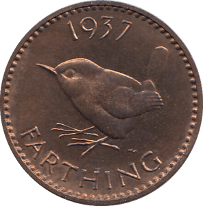 1937 FARTHING ( PROOF ) - FARTHING - Cambridgeshire Coins