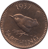 1937 FARTHING ( PROOF ) - FARTHING - Cambridgeshire Coins