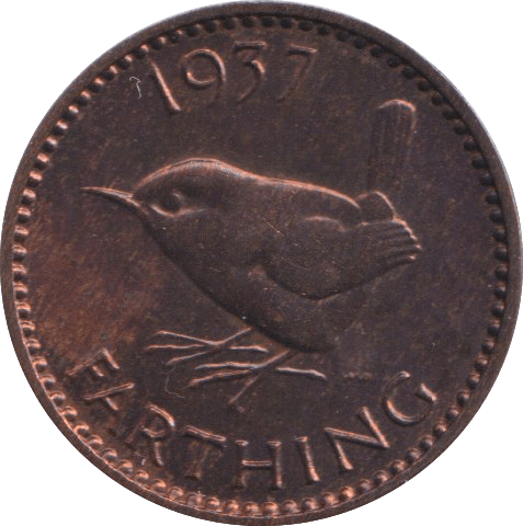1937 FARTHING ( PROOF ) - FARTHING - Cambridgeshire Coins