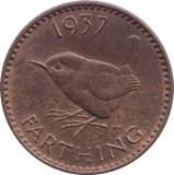 1937 FARTHING ( PROOF ) - FARTHING - Cambridgeshire Coins
