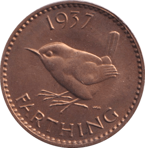1937 FARTHING (UNC) 1 - HALFPENNY - Cambridgeshire Coins