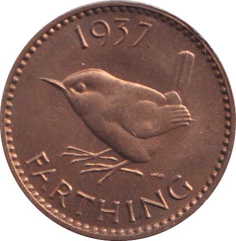 1937 FARTHING (UNC) 1 - HALFPENNY - Cambridgeshire Coins