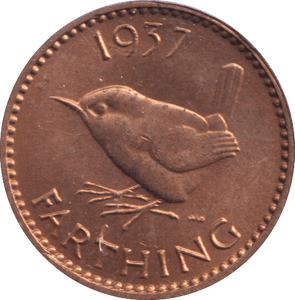 1937 FARTHING (UNC) 2 - HALFPENNY - Cambridgeshire Coins