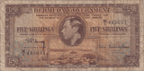 1937 FIVE SHILLINGS BERMUDA BANKNOTE REF-1763 - WORLD BANKNOTES - Cambridgeshire Coins