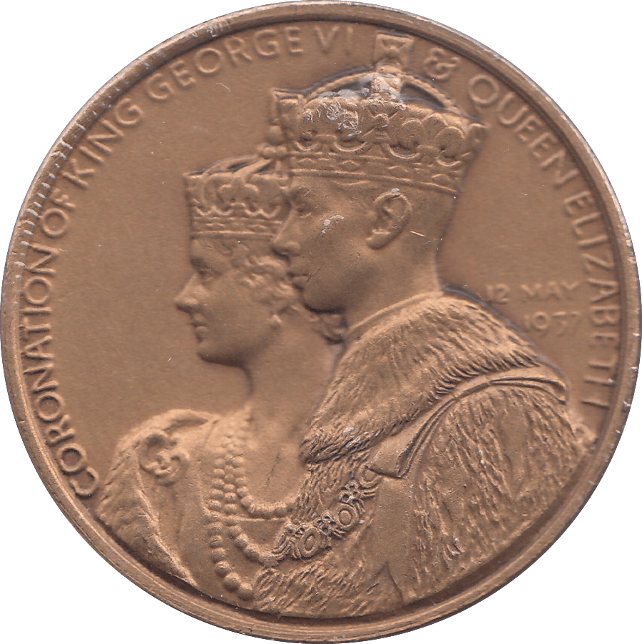 1937 GEORGE V AND ELIZABETH II CORONATION MEDALLION - MEDALS & MEDALLIONS - Cambridgeshire Coins