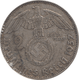 1937 GERMANY 2 REICHSMARK - WORLD COINS - Cambridgeshire Coins
