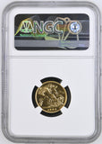 1937 GOLD HALF SOVEREIGN PF 63 - NGC GOLD HALF SOVEREIGN - Cambridgeshire Coins