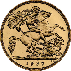 1937 GOLD HALF SOVEREIGN PF 65 - NGC GOLD HALF SOVEREIGN - Cambridgeshire Coins