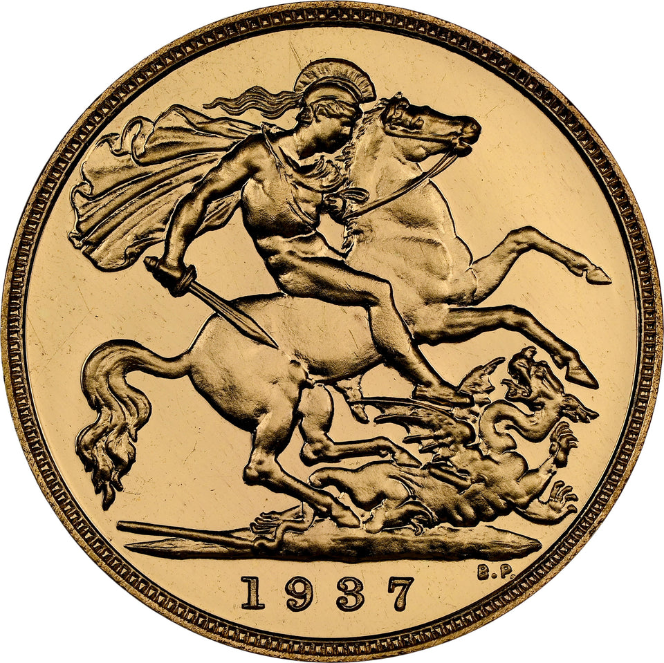 1937 GOLD HALF SOVEREIGN PF 65 - NGC GOLD HALF SOVEREIGN - Cambridgeshire Coins